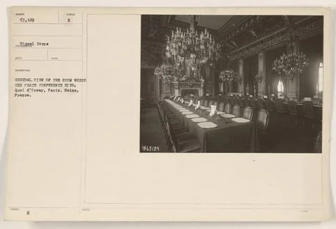 RECORD DATE NOT STATED  General view of the room where the Peace Conferenc... 库存照片