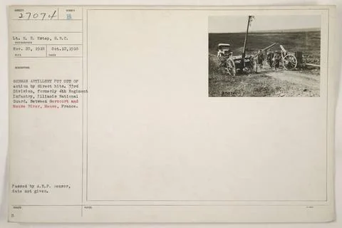RECORD DATE NOT STATED  German artillery rendered inoperable by direct hit... Stock Photos