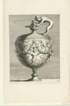 RECORD DATE NOT STATED  Gift jug with monkey as a handle, 1657 print The b... Photos