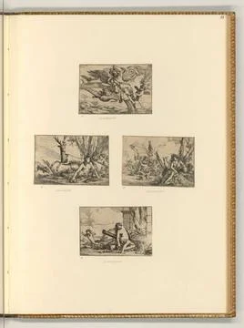 RECORD DATE NOT STATED  Giulio Carpioni (Engraver) The four elements. etch... Stock Photos