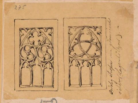 RECORD DATE NOT STATED  Gothic butterflower patterns (15th century); Czach... Stock Photos