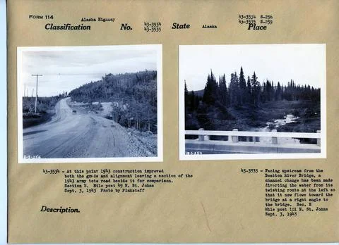 RECORD DATE NOT STATED Grade and Alignment Improvements of Roads and River... Stock Photos