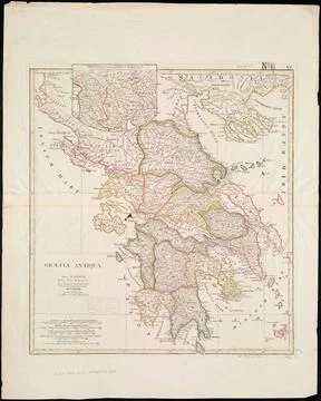 RECORD DATE NOT STATED Graeciae antiquae. Relief shown pictorially. Inset:... 写真素材