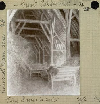 RECORD DATE NOT STATED Great Cokkeswell. Tithe Barn: Interior.. Frederick ... Stock Photos
