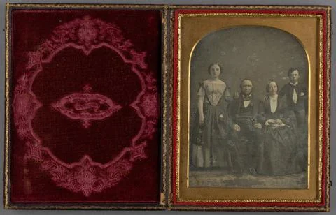 RECORD DATE NOT STATED Group Portrait of an Unidentified Family. Harrison ... Stock Photos