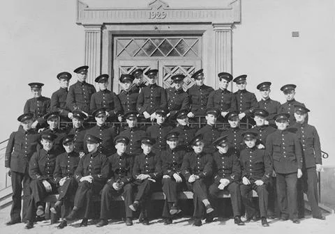 RECORD DATE NOT STATED  Group photography of conscripts at F 2 Roslagens f... Fotos de archivo