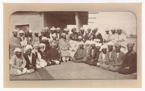 RECORD DATE NOT STATED  Group portrait of Afghan men, Afghanistan, John Bu... Fotos Stock