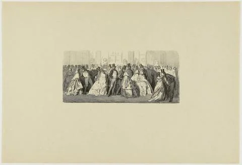 RECORD DATE NOT STATED  Gustave DorÃ (1832-1883). The masked ball at the o.. Stock Photos