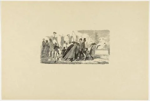 RECORD DATE NOT STATED  Gustave DorÃ (1832-1883). Train of pleasure for En.. Stock Photos