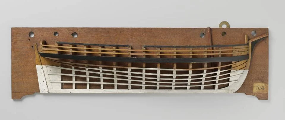 RECORD DATE NOT STATED  Half Model of a 6-Gun Brig, anonymous, c. 1780 - c... Stock Photos
