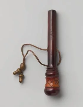 RECORD DATE NOT STATED  Handle of painted wood with round button, for an u... Photos
