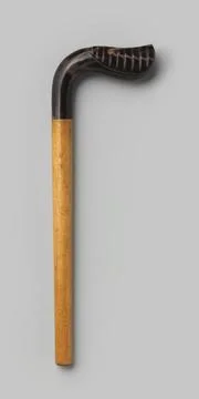 RECORD DATE NOT STATED  Handle of wood, on which an L -shaped button of bl... Photos
