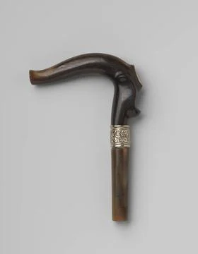 RECORD DATE NOT STATED  Handle of Black Hoorn, on which a curved button, o... Photos