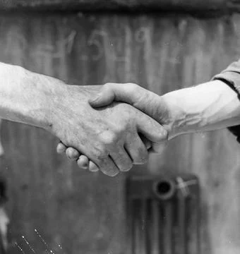 RECORD DATE NOT STATED Hands. Photographs of Marshall Plan Programs, Exhib... Stock Photos
