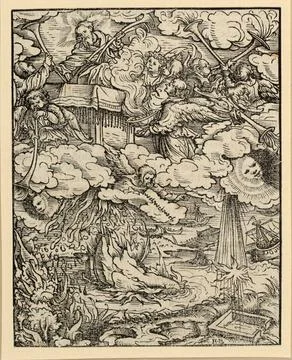RECORD DATE NOT STATED  Hans Burgkmair d. Ä. God s father distributes the .. Fotos Stock
