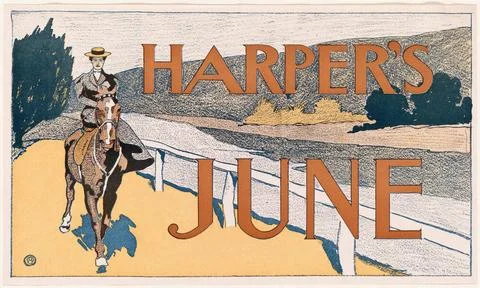 RECORD DATE NOT STATED Harper s June , Horses, Horseback riding, Periodica... Stock Photos
