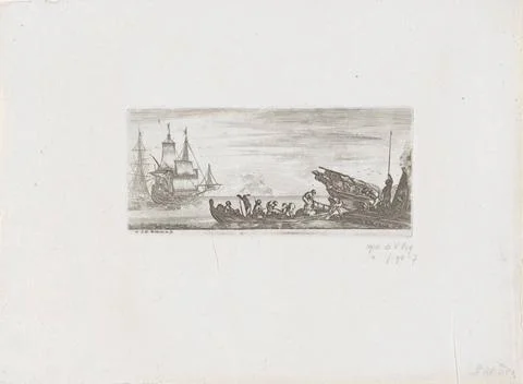 RECORD DATE NOT STATED  Having workers load a sloop, Stefano della Bella, ... Stock Photos