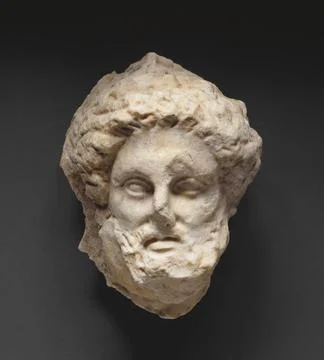 RECORD DATE NOT STATED Head of a Bearded Man from a Grave Naiskos. Unknown... Stock Photos