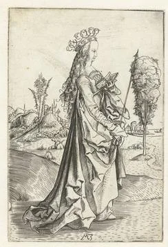 RECORD DATE NOT STATED  Heilige Ursula, Monogram MZ, 1500 - 1503 print The... Stock Photos