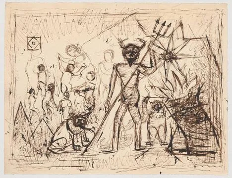RECORD DATE NOT STATED  In hell; Makowski, Tadeusz (1882-1932); around 193... Foto stock