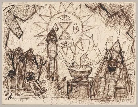 RECORD DATE NOT STATED  In hell; Makowski, Tadeusz (1882-1932); around 193... Foto stock