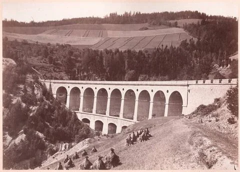 RECORD DATE NOT STATED  Hermann Heid Semmeringbahn: viaduct over the cold ... Stock Photos