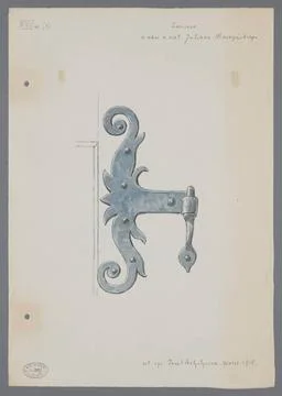 RECORD DATE NOT STATED  A hinge according to the watercolor by the nature ... Stock Photos