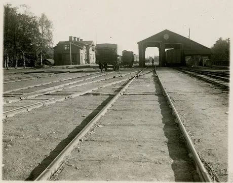 RECORD DATE NOT STATED Hlj Memorial Scripture 1877-1927station built 1866-... Stock Photos