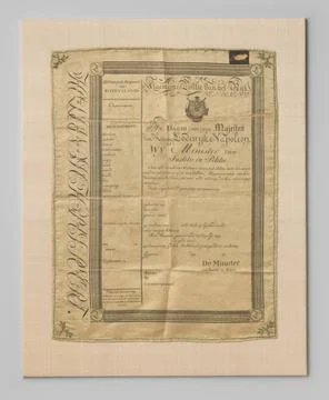RECORD DATE NOT STATED  Hollandsch Passport, H. Ormel, 1806 - 1810 Dutch p... 写真素材