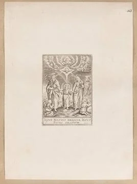 RECORD DATE NOT STATED  Holy Family; Firens (Paris; family of engravings a... Stock Photos
