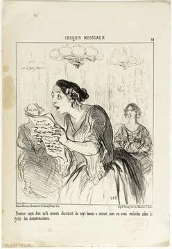 RECORD DATE NOT STATED  HonorÃ Daumier (1808-1879). Musical sketches n Â°  Stock Photos