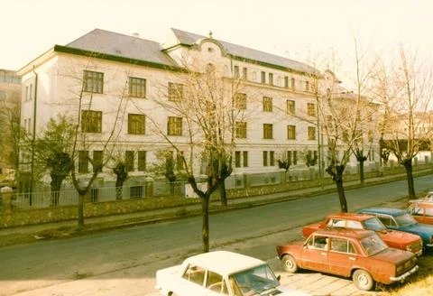 RECORD DATE NOT STATED HonvÃ d Street building of PÃ cs Medicine Universit. Fotos de archivo