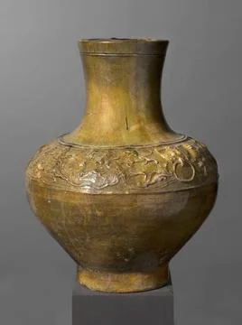 RECORD DATE NOT STATED  HU Bottle . Terracotta. Han. Paris, Cernuschi muse... Foto stock