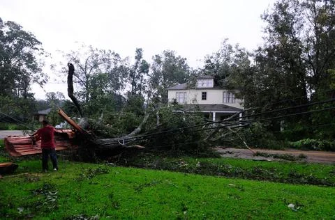 RECORD DATE NOT STATED Hurricane Gustav, Baton Rouge, LA, September 2, 200... 스톡 사진