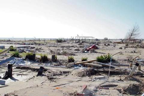 RECORD DATE NOT STATED Hurricane Rita, Holly Beach, LA, January 11, 2006 -... Stock Photos
