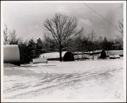 RECORD DATE NOT STATED Hut Area-Advance base depot , Temporary buildings. ... Fotos de archivo
