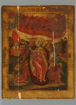 RECORD DATE NOT STATED  Icon: Fiery Introduction of the Prophet Elijah to ... Stock Photos
