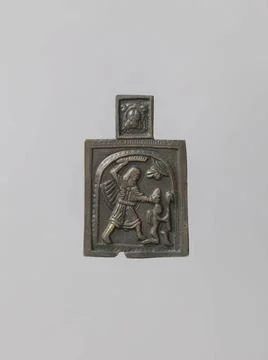RECORD DATE NOT STATED  Icon: W. Nikita killing the devil; unknown worksho... Stock Photos