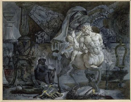 RECORD DATE NOT STATED  Ignace Cietty The Hellenistic sculpture of Amor is... Stock Photos