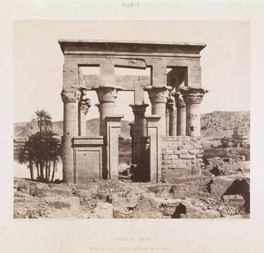 RECORD DATE NOT STATED Ile de Fileh (Philae). Edifice de l Est - Facade Oc... 写真素材