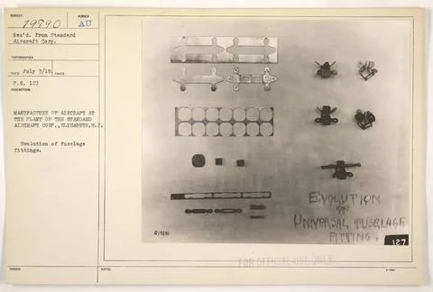 RECORD DATE NOT STATED  Image depicting the manufacturing process of aircr... Foto stock