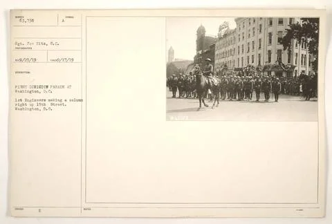 RECORD DATE NOT STATED  The image depicts the First Division Parade in Was... Photos