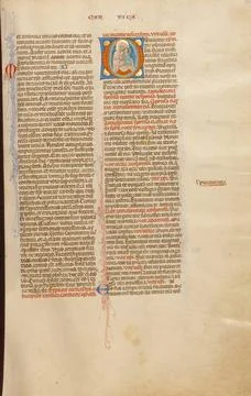 RECORD DATE NOT STATED Initial O: The Virgin and Child. Unknown Copyright:... Foto stock