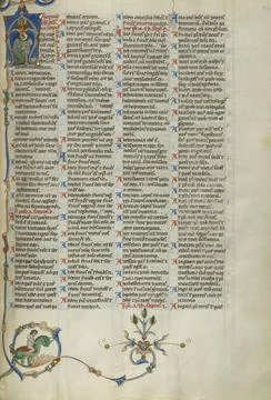 RECORD DATE NOT STATED Initial A: Monk Seated; Glossary of Hebrew Names. U... Foto stock