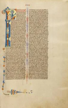 RECORD DATE NOT STATED Initial F: Saint Luke with the Head of His Symbol. ... Foto stock