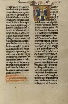 RECORD DATE NOT STATED Initial V: Isaiah Being Sawn in Two. Unknown Copyri... Foto stock