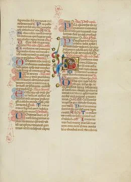 RECORD DATE NOT STATED Initial S: Saint Stephen. Master of the Brussels In... Foto stock