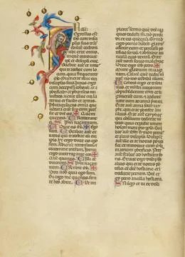 RECORD DATE NOT STATED Initial I: Saint John the Evangelist. Master of the... Foto stock