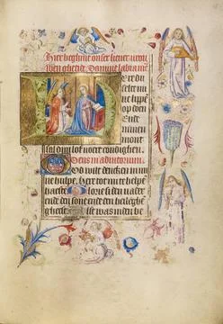 RECORD DATE NOT STATED Initial H: The Annunciation. Unknown Copyright: xpi... Foto stock