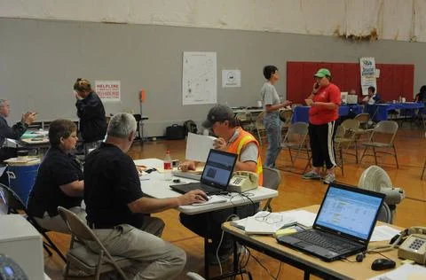 RECORD DATE NOT STATED Interior View of Choctaw County Disaster Recovery C... Stock Photos